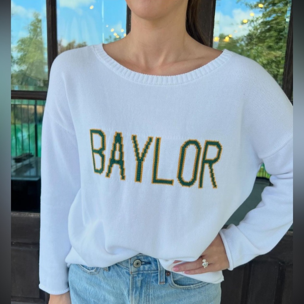 New Sweater‎ X Vetter Baylor University Bears Long Sleeve Knit Sweater